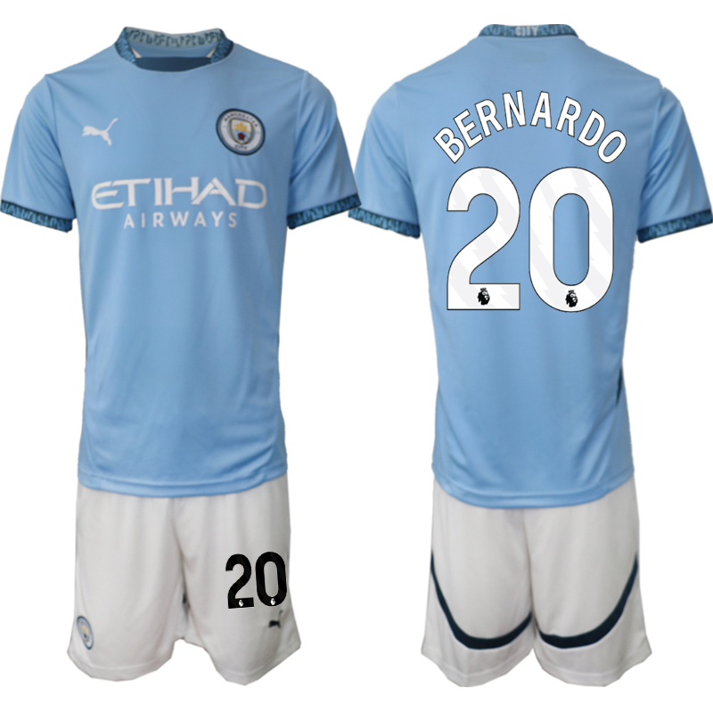 Men 2024-2025 Club Manchester City home blue #20 Soccer Jersey